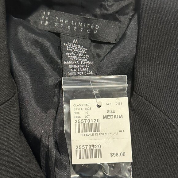 The Limited Stretch Blazer Womens M Black Lined Professional Classic Career Y2K - Picture 6 of 7